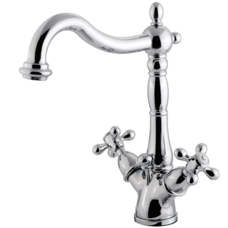 Kingston Brass KS1431AX 2-Handle Bthrm Faucet W/Brass Pop-Up & Cover Plate Chrome KS1431AX